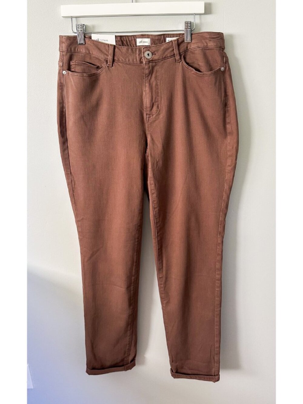 J. Jill Boyfriend Straight Leg Mocha Jeans - Size 16T - NWT!